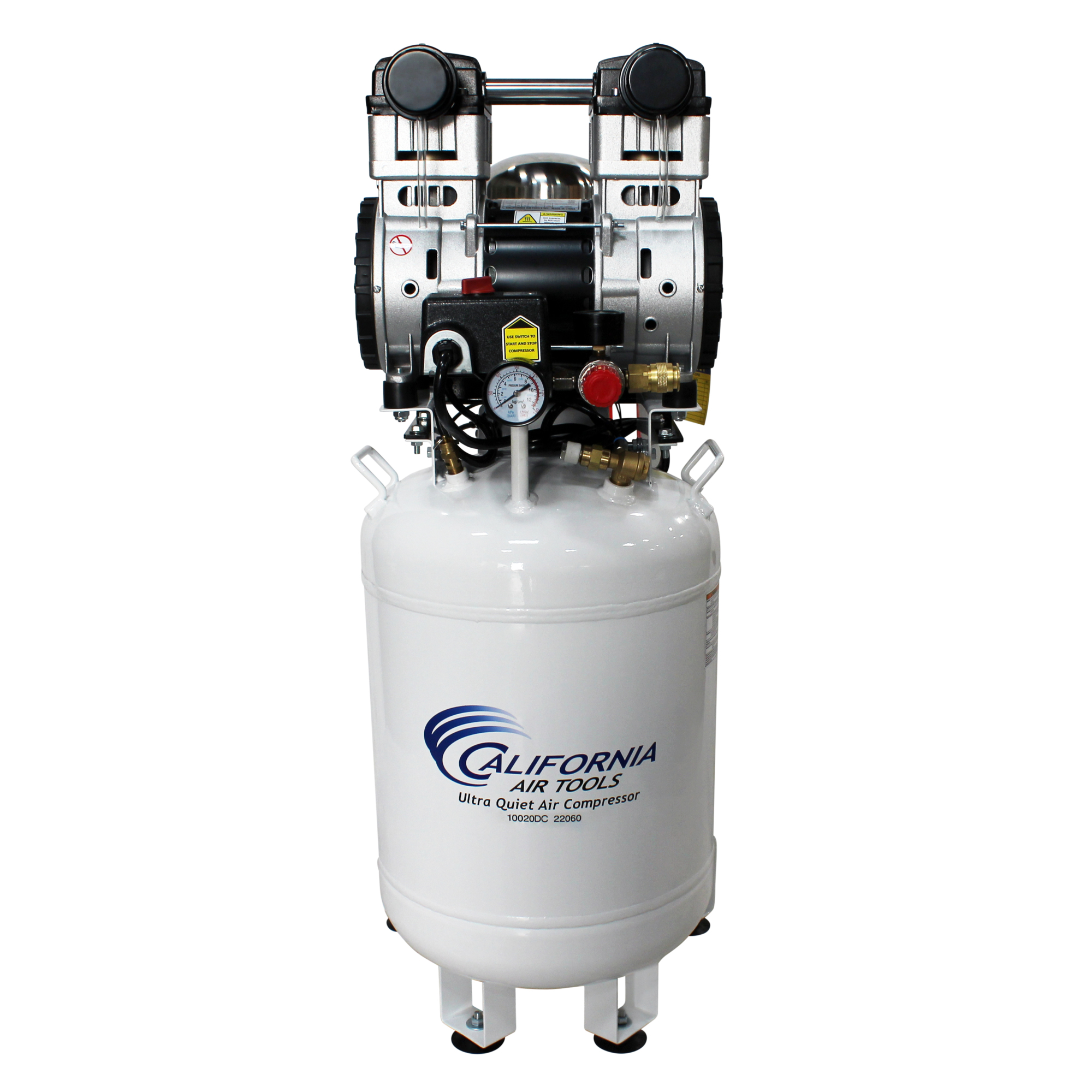 California Air Tools, 10 Gal 2 Hp Compressor Air Dryer 220v 60hz, Horsepower 2 HP, Air Tank Size 10 Gal, Volts 220 Model# 10020DC-22060